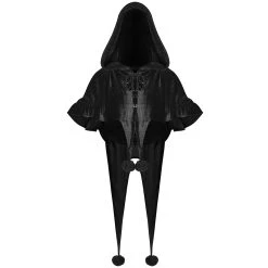 Pyon Pyon Cape Boléro Gothic Lolita à Capuche 'Black Fairy' 22 Pyon Pyon Cape Boléro Gothic Lolita à Capuche 'Black Fairy' -ALCHEMY GOTHIC shop cape bolero gothic lolita a capuche black fairy 1 6