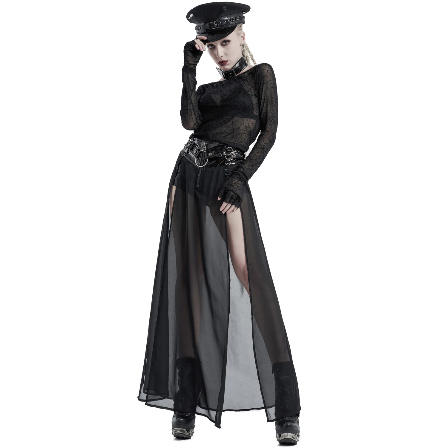 PUNK RAVE Casquette Gothique 'Murderdoll' Noire 8 PUNK RAVE Casquette Gothique 'Murderdoll' Noire – Image 6