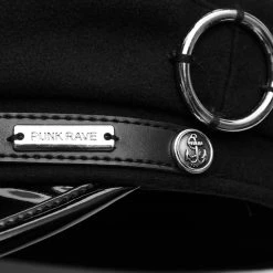 PUNK RAVE Casquette Gothique 'Terror' Noire -ALCHEMY GOTHIC shop casquette gothique terror noire 7