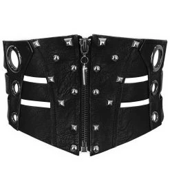 DEVIL FASHION Ceinture 'Badriyah' En Simili Cuir Noir