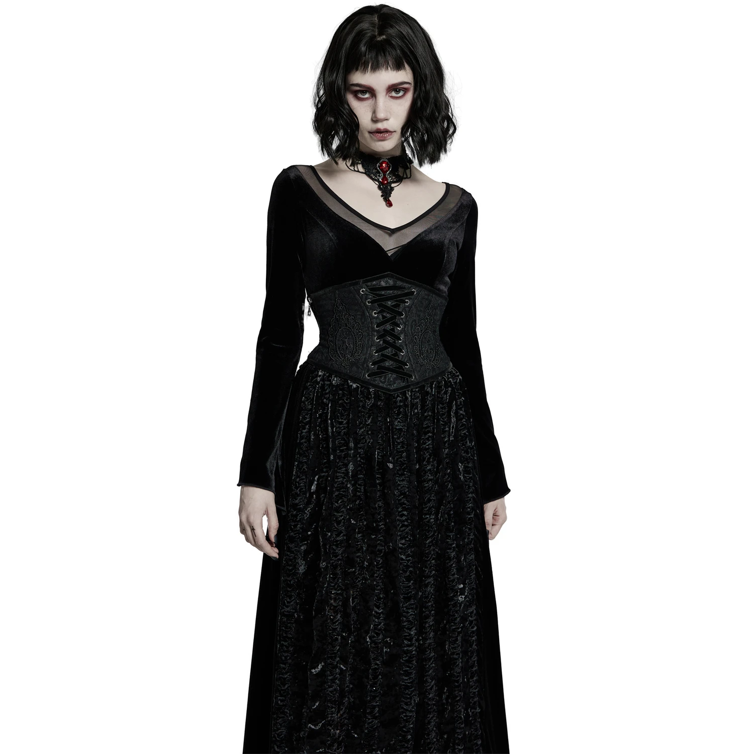 PUNK RAVE Ceinture Corset Pour Femmes 'Cyrielle' Noire 8 PUNK RAVE Ceinture Corset Pour Femmes 'Cyrielle' Noire – Image 6