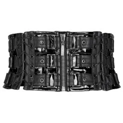 PUNK RAVE Ceinture Corset Pour Femmes 'Techno Geisha' Noire