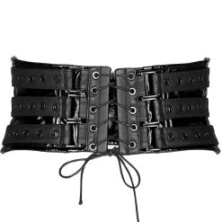PUNK RAVE Ceinture Corset Pour Femmes 'Techno Geisha' Noire -ALCHEMY GOTHIC shop ceinture corset pour femmes techno geisha noire 7