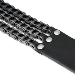 DEVIL FASHION Ceinture 'Motorcycle Chain' En Cuir Noir -ALCHEMY GOTHIC shop ceinture motorcycle chain en cuir noir 11