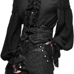 DEVIL FASHION Ceinture Victorienne 'Israfel' Noire -ALCHEMY GOTHIC shop ceinture victorienne israfel noire 6