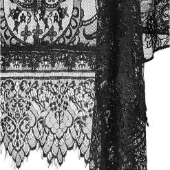 PUNK RAVE Châle à Capuche Gothique 'Amuria' En Dentelle Noire -ALCHEMY GOTHIC shop chale a capuche gothique amuria en dentelle noire 11