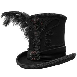 DEVIL FASHION Chapeau Haut De Forme 'Israfel' Noir -ALCHEMY GOTHIC shop chapeau haut de forme israfel noir 6