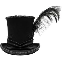 DEVIL FASHION Chapeau Haut De Forme 'Israfel' Noir -ALCHEMY GOTHIC shop chapeau haut de forme israfel noir 7
