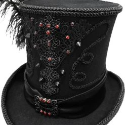 DEVIL FASHION Chapeau Haut De Forme 'Israfel' Noir -ALCHEMY GOTHIC shop chapeau haut de forme israfel noir 8