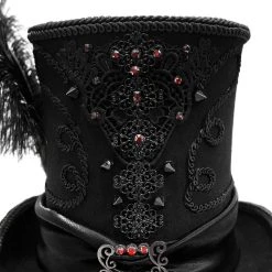 DEVIL FASHION Chapeau Haut De Forme 'Israfel' Noir -ALCHEMY GOTHIC shop chapeau haut de forme israfel noir 9