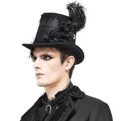 DEVIL FASHION Chapeau Haut De Forme Victorien 'Mc Dermot' Noir -ALCHEMY GOTHIC shop chapeau haut de forme victorien mc dermot noir 3