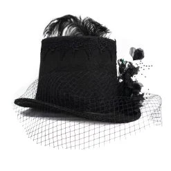 DEVIL FASHION Chapeau Haut De Forme Victorien 'Mc Dermot' Noir -ALCHEMY GOTHIC shop chapeau haut de forme victorien mc dermot noir 7