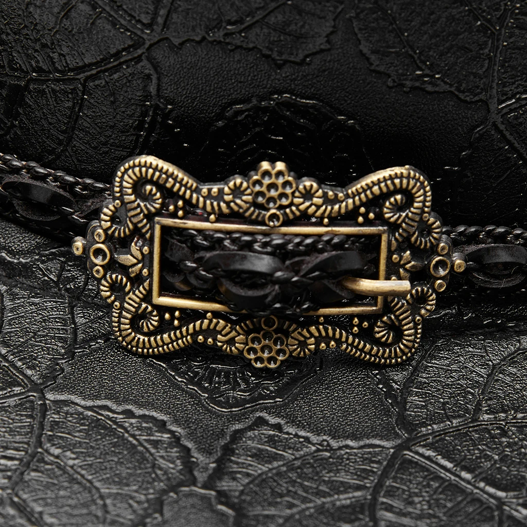 PUNK RAVE Chapeau 'Steam-Rider' Noir 10 PUNK RAVE Chapeau 'Steam-Rider' Noir – Image 8