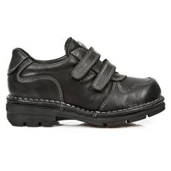 Chaussures Enfants New Rock Kid En Cuir Itali Noir