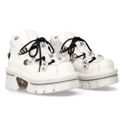 Chaussures New Rock Metallic En Cuir Blanc -ALCHEMY GOTHIC shop chaussures new rock metallic en cuir blanc 8