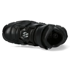 Chaussures New Rock Metallic En Cuir Noir -ALCHEMY GOTHIC shop chaussures new rock metallic en cuir noir 6