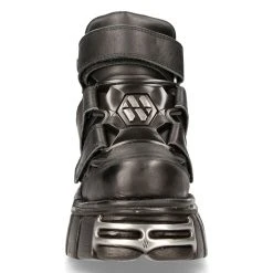 Chaussures New Rock Metallic Tower En Cuir Itali Et... -ALCHEMY GOTHIC shop chaussures new rock metallic tower en cuir itali et nomada noirs 2