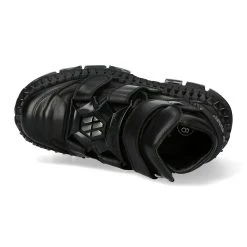 Chaussures Plateformes New Rock Tank En Cuir Noir -ALCHEMY GOTHIC shop chaussures plateformes new rock tank en cuir noir 14