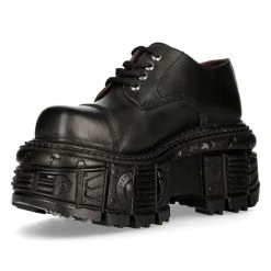 Chaussures Plateformes New Rock Tank En Cuir Noir -ALCHEMY GOTHIC shop chaussures plateformes new rock tank en cuir noir 3