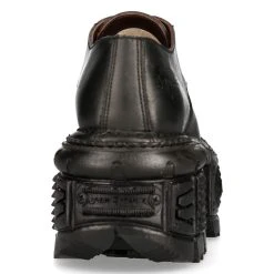 Chaussures Plateformes New Rock Tank En Cuir Noir -ALCHEMY GOTHIC shop chaussures plateformes new rock tank en cuir noir 4