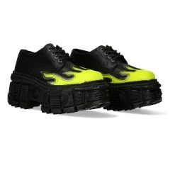 Chaussures Plateformes New Rock Tank En Cuir Noir Et... 17 Chaussures Plateformes New Rock Tank En Cuir Noir Et... -ALCHEMY GOTHIC shop chaussures plateformes new rock tank en cuir noir et jaune fluo 7