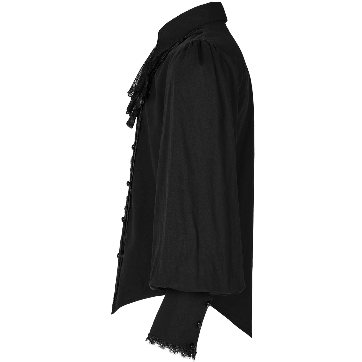 PUNK RAVE Chemise à Jabot 'Lovecraft' Noire Avec Manches... 13 PUNK RAVE Chemise à Jabot 'Lovecraft' Noire Avec Manches... – Image 11