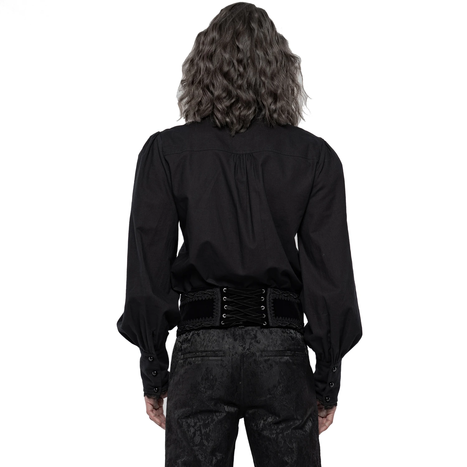 PUNK RAVE Chemise à Jabot 'Lovecraft' Noire Avec Manches... 9 PUNK RAVE Chemise à Jabot 'Lovecraft' Noire Avec Manches... – Image 7