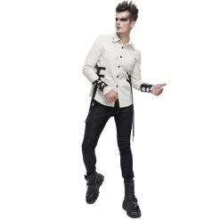 DEVIL FASHION Chemise 'Cryock' Blanche -ALCHEMY GOTHIC shop chemise cryock blanche 10