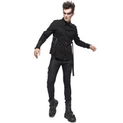 DEVIL FASHION Chemise 'Cryock' Noire -ALCHEMY GOTHIC shop chemise cryock noire 11