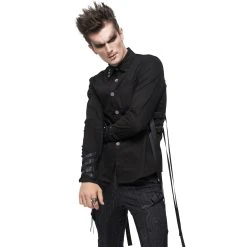 DEVIL FASHION Chemise 'Cryock' Noire -ALCHEMY GOTHIC shop chemise cryock noire 5