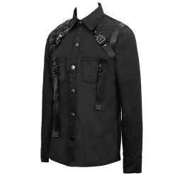 DEVIL FASHION Chemise 'Cyberpunk' Noire 35 DEVIL FASHION Chemise 'Cyberpunk' Noire -ALCHEMY GOTHIC shop chemise cyberpunk noire 13