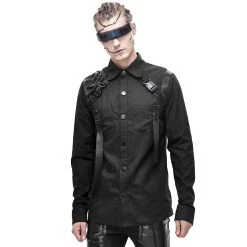 DEVIL FASHION Chemise 'Cyberpunk' Noire 25 DEVIL FASHION Chemise 'Cyberpunk' Noire -ALCHEMY GOTHIC shop chemise cyberpunk noire 3