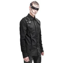 DEVIL FASHION Chemise 'Cyberpunk' Noire 26 DEVIL FASHION Chemise 'Cyberpunk' Noire -ALCHEMY GOTHIC shop chemise cyberpunk noire 4