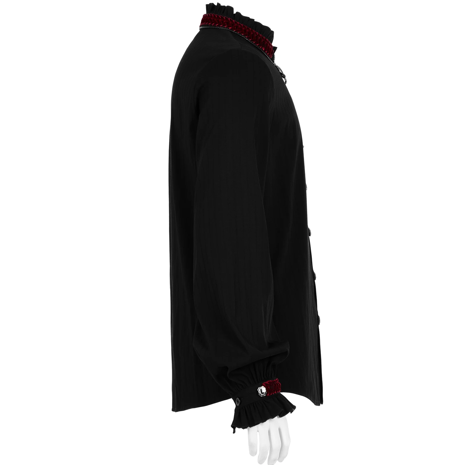 PUNK RAVE Chemise 'Desmond' Noire Et Bordeaux 14 PUNK RAVE Chemise 'Desmond' Noire Et Bordeaux – Image 12