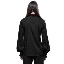 PUNK RAVE Chemise 'Desmond' Noire Et Bordeaux 19 PUNK RAVE Chemise 'Desmond' Noire Et Bordeaux -ALCHEMY GOTHIC shop chemise desmond noire et bordeaux 2