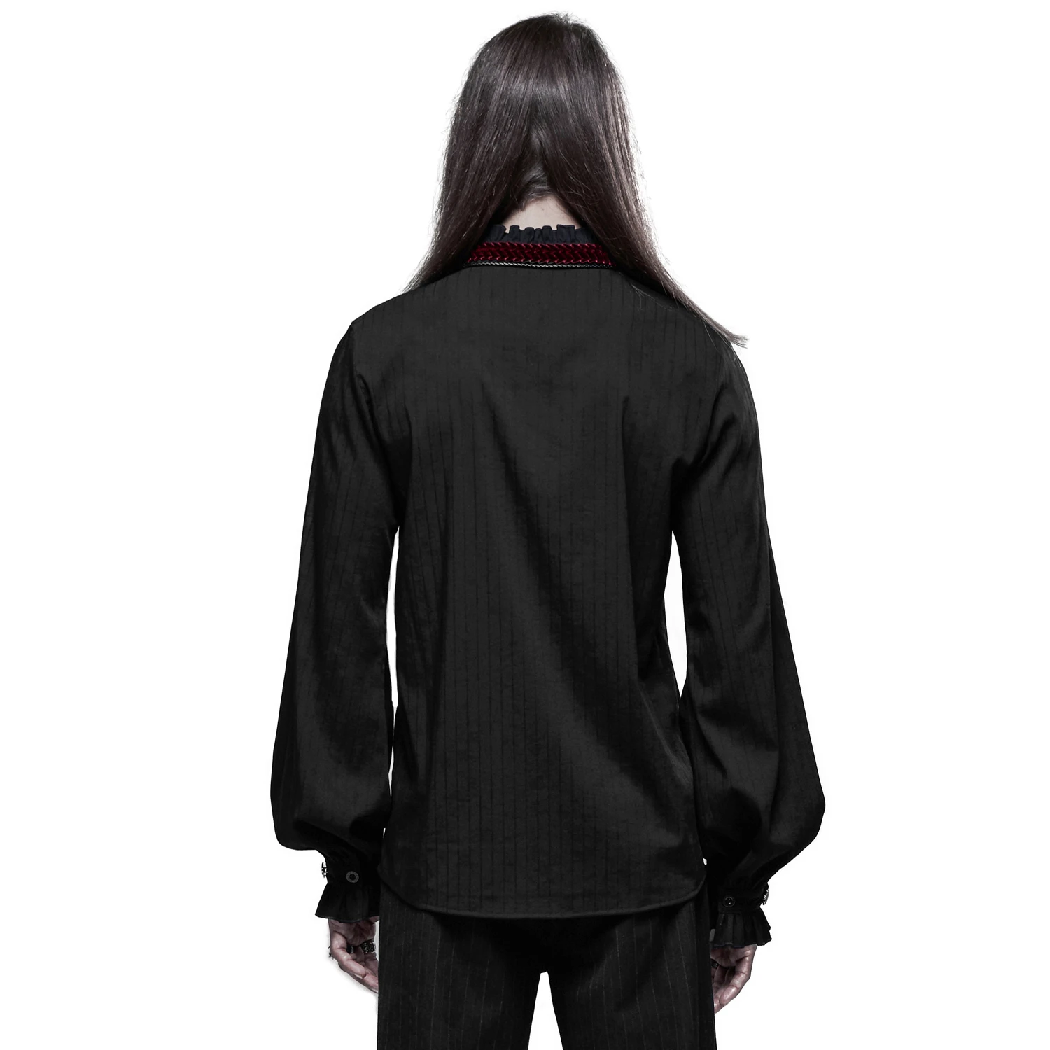 PUNK RAVE Chemise 'Desmond' Noire Et Bordeaux 5 PUNK RAVE Chemise 'Desmond' Noire Et Bordeaux – Image 3