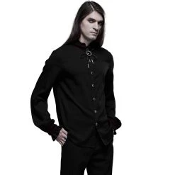 PUNK RAVE Chemise 'Desmond' Noire Et Bordeaux 20 PUNK RAVE Chemise 'Desmond' Noire Et Bordeaux -ALCHEMY GOTHIC shop chemise desmond noire et bordeaux 3