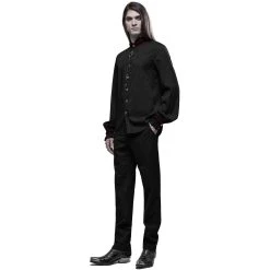 PUNK RAVE Chemise 'Desmond' Noire Et Bordeaux 22 PUNK RAVE Chemise 'Desmond' Noire Et Bordeaux -ALCHEMY GOTHIC shop chemise desmond noire et bordeaux 5