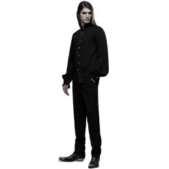 PUNK RAVE Chemise 'Desmond' Noire Et Bordeaux 24 PUNK RAVE Chemise 'Desmond' Noire Et Bordeaux -ALCHEMY GOTHIC shop chemise desmond noire et bordeaux 7