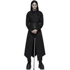 PUNK RAVE Chemise Extra Longue 'Malkavian' Noire 20 PUNK RAVE Chemise Extra Longue 'Malkavian' Noire -ALCHEMY GOTHIC shop chemise extra longue malkavian noire 3