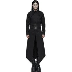 PUNK RAVE Chemise Extra Longue 'Malkavian' Noire 24 PUNK RAVE Chemise Extra Longue 'Malkavian' Noire -ALCHEMY GOTHIC shop chemise extra longue malkavian noire 7