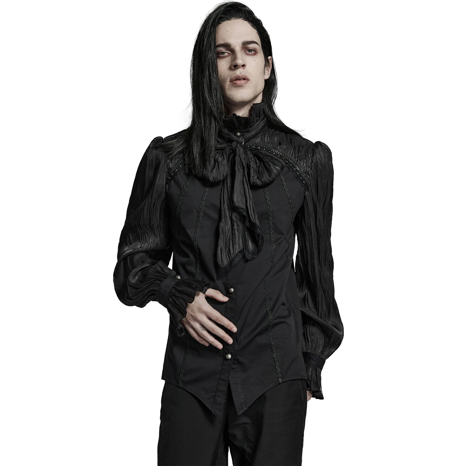 PUNK RAVE Chemise 'Goth Cage' Noire 4 PUNK RAVE Chemise 'Goth Cage' Noire – Image 2