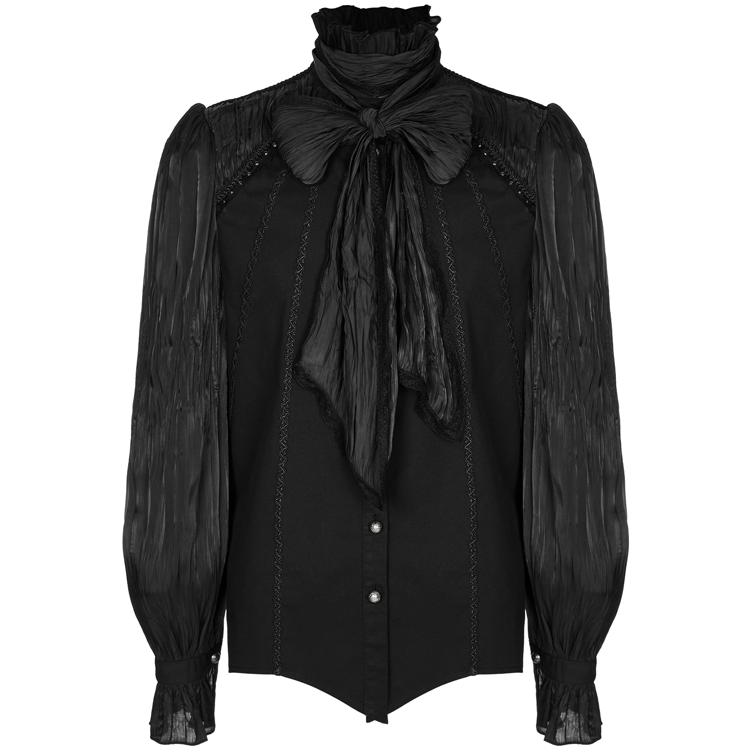 PUNK RAVE Chemise 'Goth Cage' Noire 3 PUNK RAVE Chemise 'Goth Cage' Noire