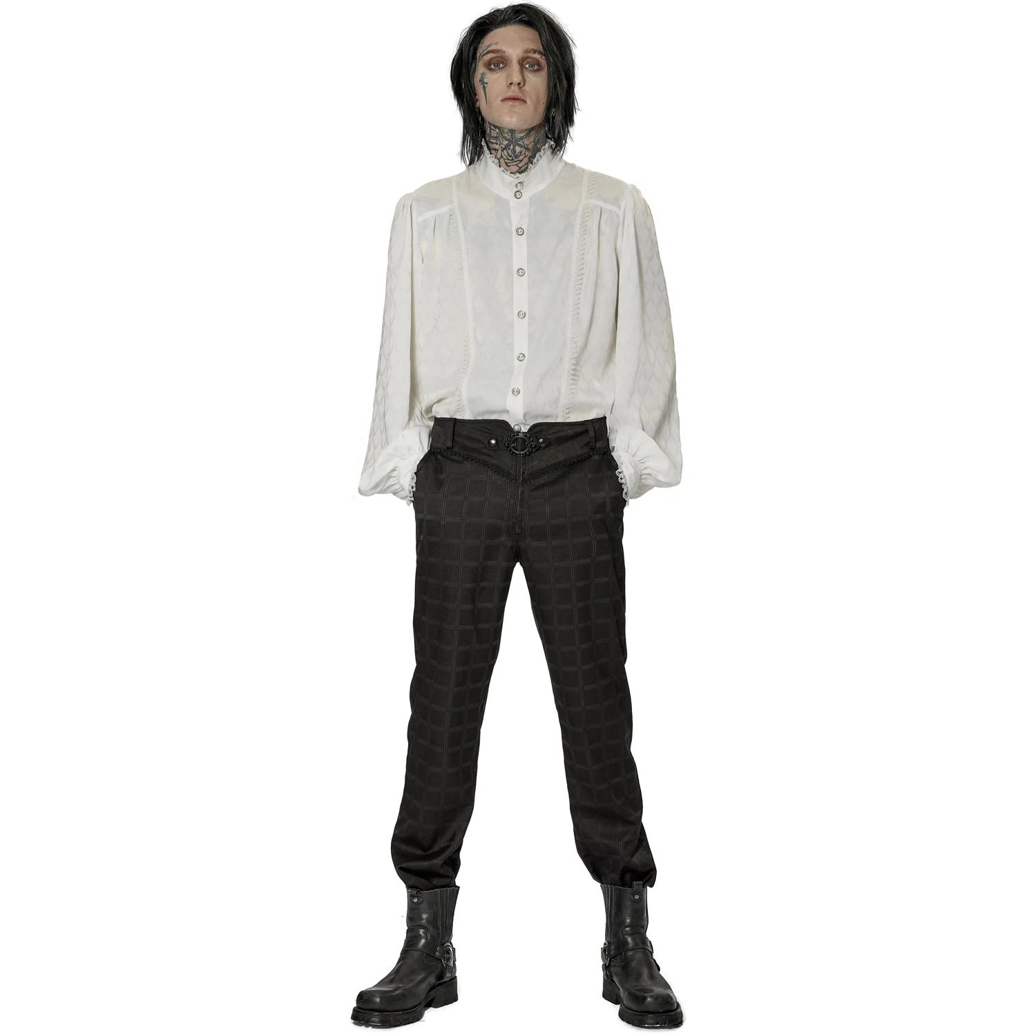 PUNK RAVE Chemise 'Gothic Dragon' Blanche 6 PUNK RAVE Chemise 'Gothic Dragon' Blanche – Image 4