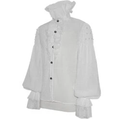 DEVIL FASHION Chemise 'Israfel' Blanche -ALCHEMY GOTHIC shop chemise israfel blanche 10