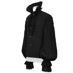 DEVIL FASHION Chemise 'Israfel' Noire 36 DEVIL FASHION Chemise 'Israfel' Noire -ALCHEMY GOTHIC shop chemise israfel noire 14