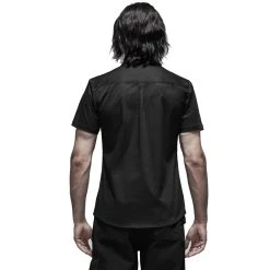 PUNK RAVE Chemise Manches Courtes 'Detroit' Noire 16 PUNK RAVE Chemise Manches Courtes 'Detroit' Noire -ALCHEMY GOTHIC shop chemise manches courtes detroit noire 2