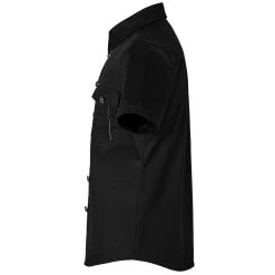 PUNK RAVE Chemise Manches Courtes 'Detroit' Noire 22 PUNK RAVE Chemise Manches Courtes 'Detroit' Noire -ALCHEMY GOTHIC shop chemise manches courtes detroit noire 8