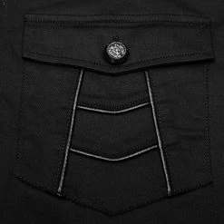 PUNK RAVE Chemise Manches Courtes 'Detroit' Noire 23 PUNK RAVE Chemise Manches Courtes 'Detroit' Noire -ALCHEMY GOTHIC shop chemise manches courtes detroit noire 9