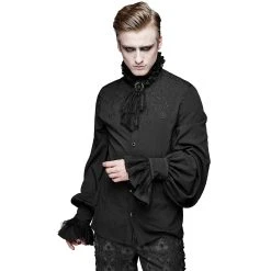 DEVIL FASHION Chemise 'McArthy' Noire -ALCHEMY GOTHIC shop chemise mcarthy noire 4